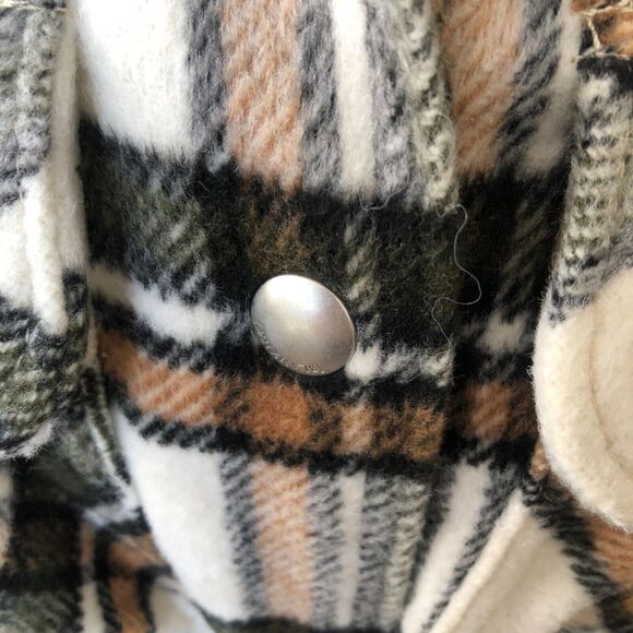 Blank‎ NYC Soft Cozy Flannel Shacket Jacket Preppy Clueless Plaid Longline - Picture 5 of 14